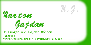 marton gajdan business card